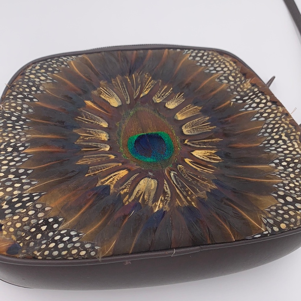 Vintage Comeco Peacock Feather Crossbody - Picture 2 of 8